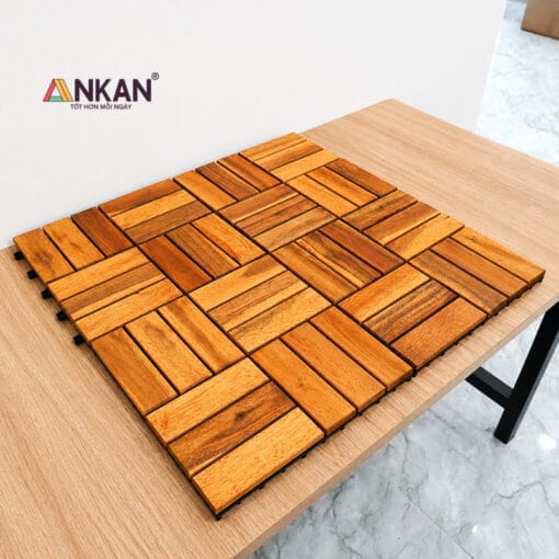 Vỉ Gỗ Lót Sàn Ban Công 12 Nan Màu Vàng 14 Vi go lot san 12 nan 7