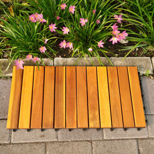 Alternative view of Ván Gỗ Lót Sàn Ban Công 6 Nan Màu Vàng