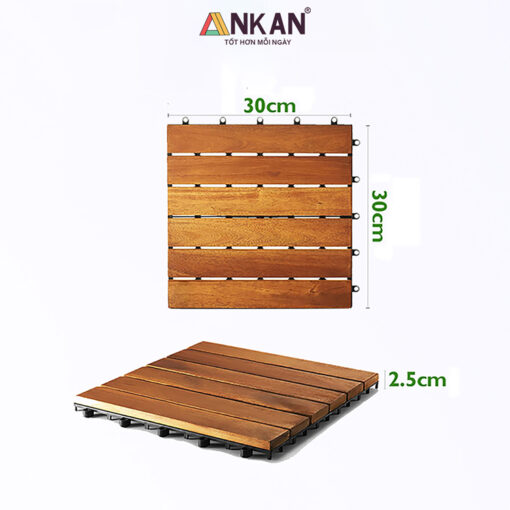 Alternative view of Ván Gỗ Lót Sàn Ban Công 6 Nan Màu Vàng