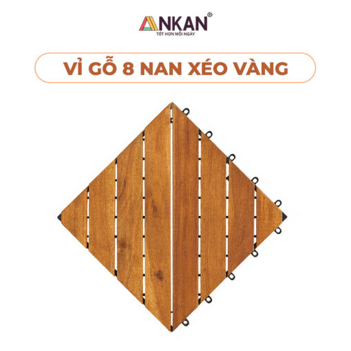 Vỉ Gỗ Nhựa Ngoài Trời Nan Hoa 8 Thanh Gỗ