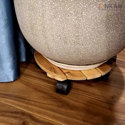 Đế Lót Chậu Cây Có Bánh Xe Màu Vàng D30cm - Hình ảnh 4
