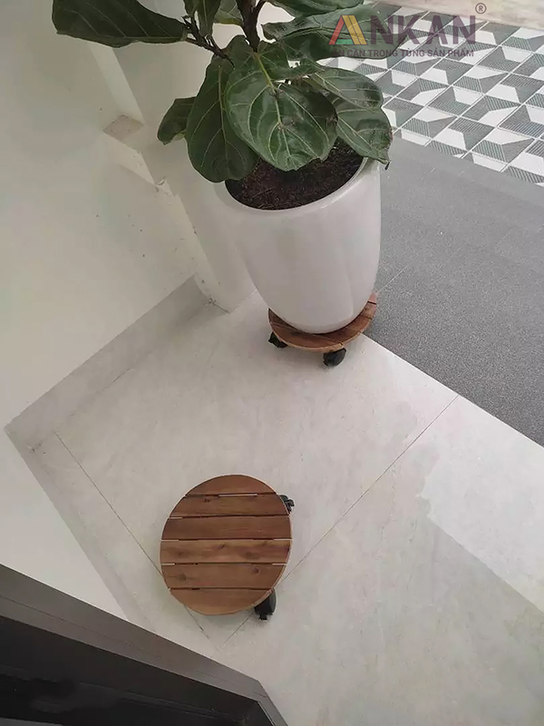 Đế Lót Chậu Cây Có Bánh Xe Màu Vàng D30cm 12 de lot chau cay 8