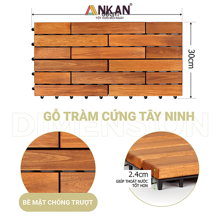 Lót Sàn Ban Công Bằng Vỉ Gỗ 15 Nan Tự Nhiên 2 Lót Sàn Ban Công Bằng Vỉ Gỗ 15 Nan Tự Nhiên - Ảnh 2
