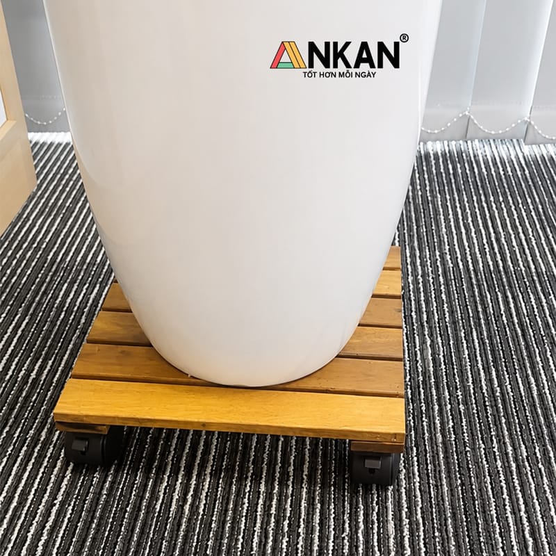 Kệ Để Chậu Cây Có Bánh Xe Màu Vàng Hình Vuông 30cm 10 de lot 11