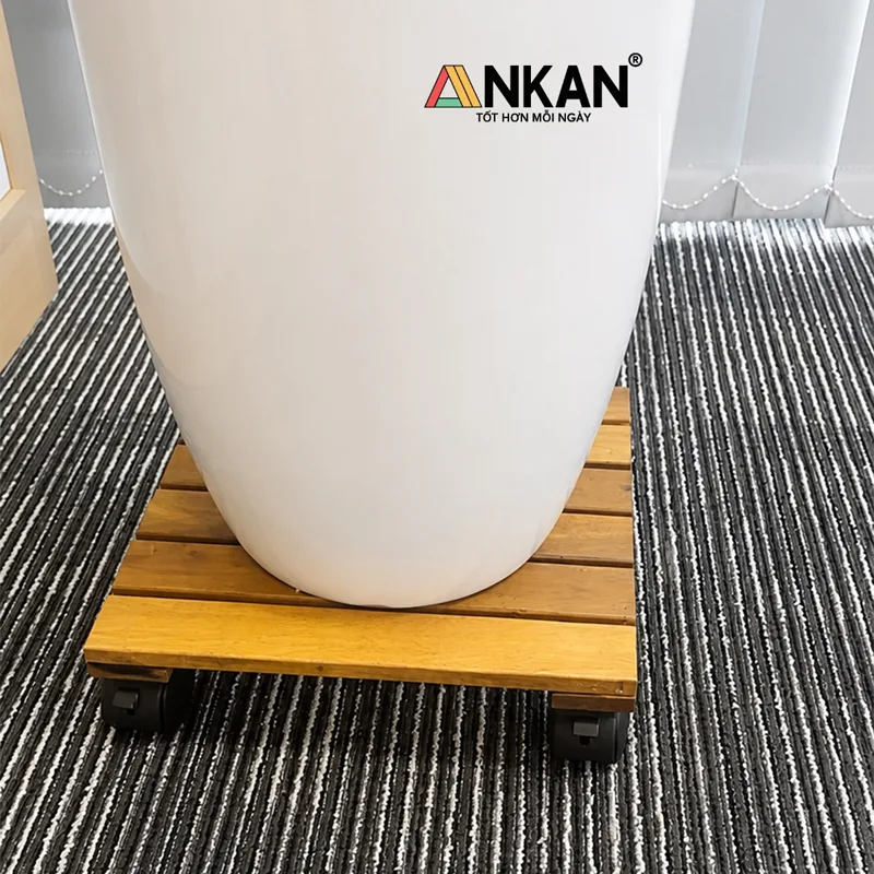 Kệ Để Chậu Cây Có Bánh Xe Màu Vàng Hình Vuông 30cm - Ảnh 2