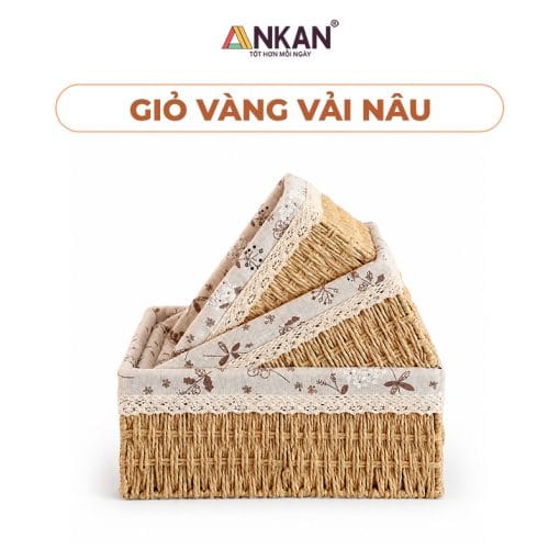 Giỏ Mây Đựng Đồ, Đựng Đồ Ăn Vặt, Đựng Mỹ Phẩm Để Bàn
