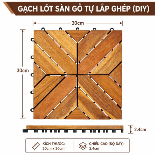 Sàn Gỗ Vỉ Nhựa Lót Ban Công Chung Cư Loại Đặc Biệt 7 vi go lot san 5