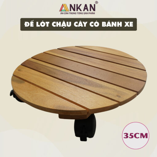 Đế Chậu Cây Có Bánh Xe Thiết Kế Mới 35cm