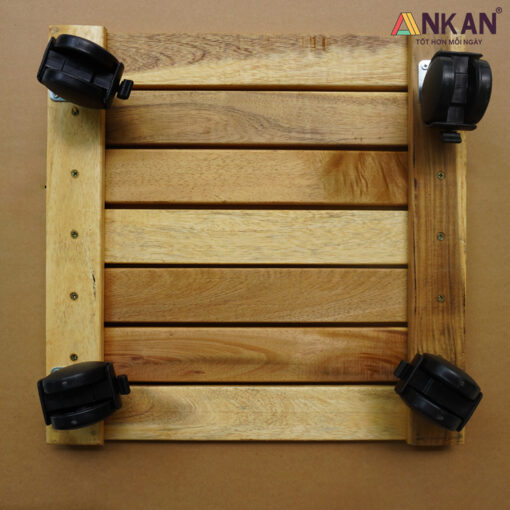 Đế Chậu Cây Có Bánh Xe 35cm Vuông Vàng - Hình ảnh 2