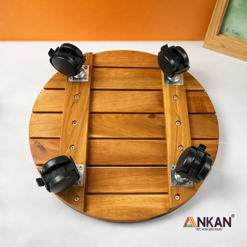 Đế Chậu Cây Có Bánh Xe Thiết Kế Mới 35cm - Ảnh 4