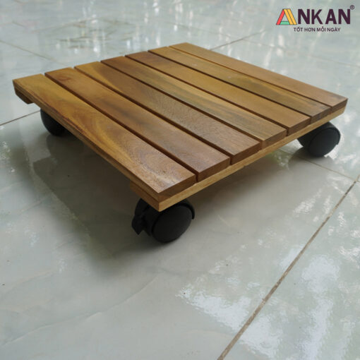 Đế Chậu Cây Có Bánh Xe 35cm Vuông Vàng - Hình ảnh 3