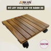 Đế Chậu Cây Có Bánh Xe 35cm Vuông Vàng 11 de lot chau cay 21