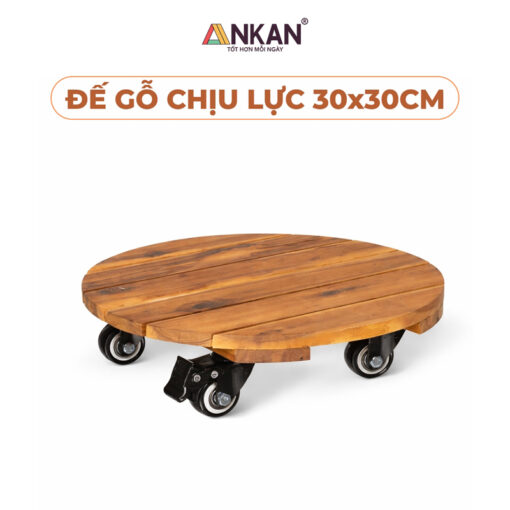 Đế Chậu Cây Cảnh Có Bánh Xe Cao Cấp 30cm, Tải 120Kg