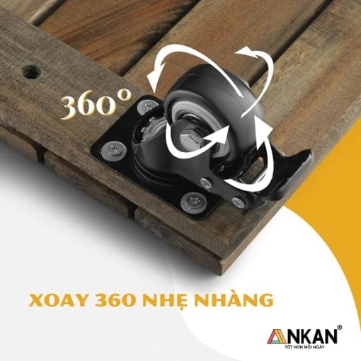 Kê Để Chậu Cây Thế Hệ Mới Bánh Xe Không Tiếng Ồn - Ảnh 5