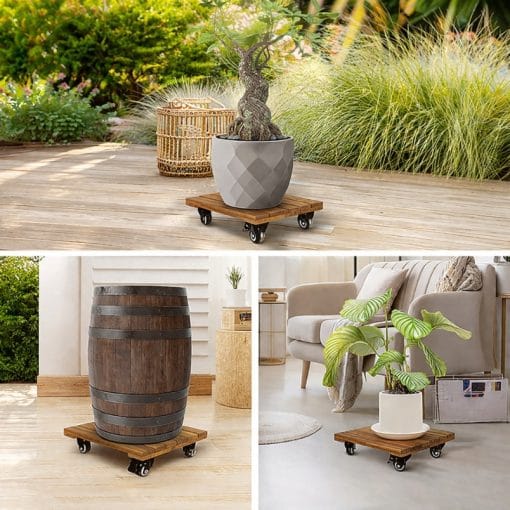 Đôn Chậu Cây Cảnh Cao Cấp R30cm, Vuông Màu Vàng - Ảnh 6