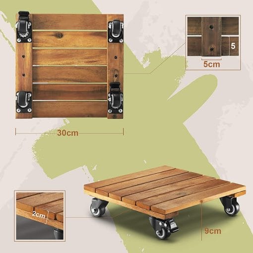 Đôn Chậu Cây Cảnh Cao Cấp R30cm, Vuông Màu Vàng - Ảnh 7
