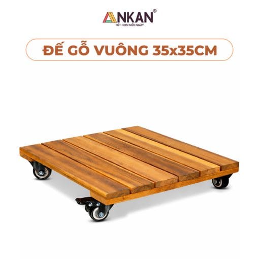Đế Lót Chậu Cây Có Bánh Xe Cao Cấp Vuông 35cm