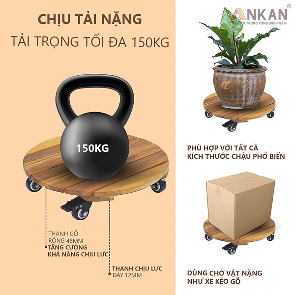 Đế Lót Chậu Hoa Cây Cảnh D40cm, Siêu bền, Tải 150Kg 12 de lot chau cay 1 1