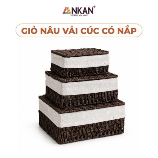 Rổ Mây Có Nắp Đựng Trang Sức, Trang Trí Khách Sạn