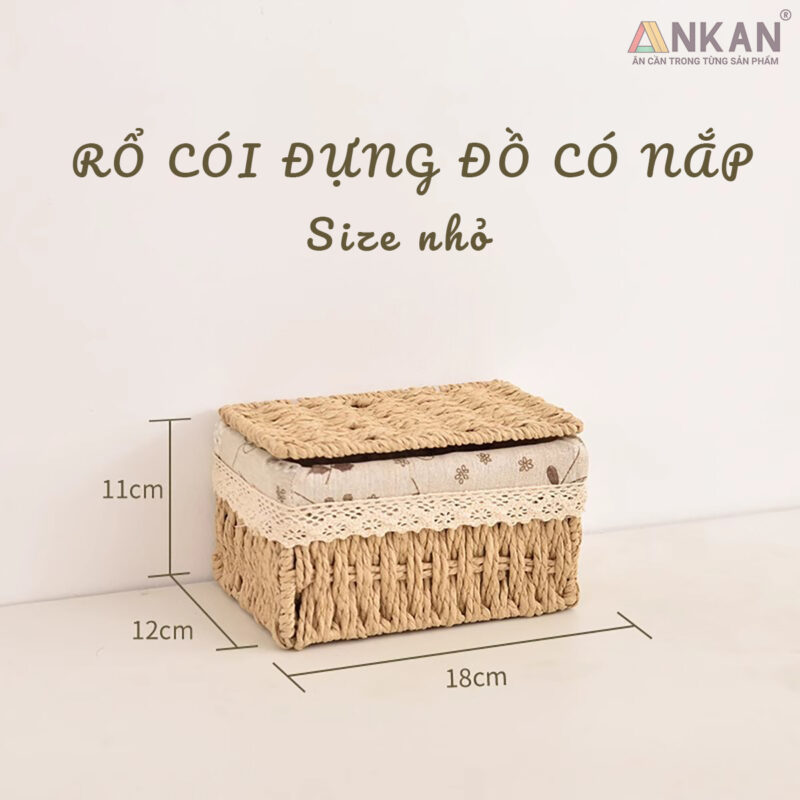 Giỏ mây có nắp