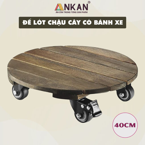 Đế Lót Chậu Cây Size 40cm, Màu Đen, Tải Trọng 150Kg