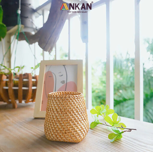 Cốc Mây Tre Đan Thủ Công Đa Năng – Đựng Bút, Cắm Hoa 9 coc may 8