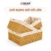 Giỏ Mây Cói Đựng Đồ Cỡ Lớn Có Khung Sắt 14 gio dung do 3