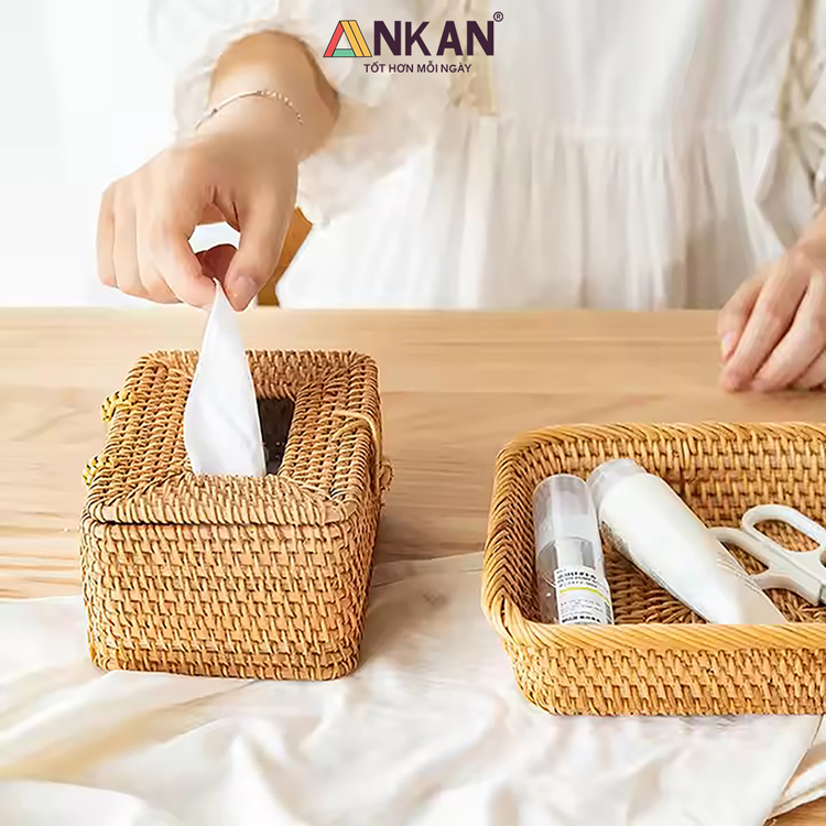 Hộp Đựng Khăn Giấy Mây Tre Đan Tự Nhiên 14 Tissue box 10 1