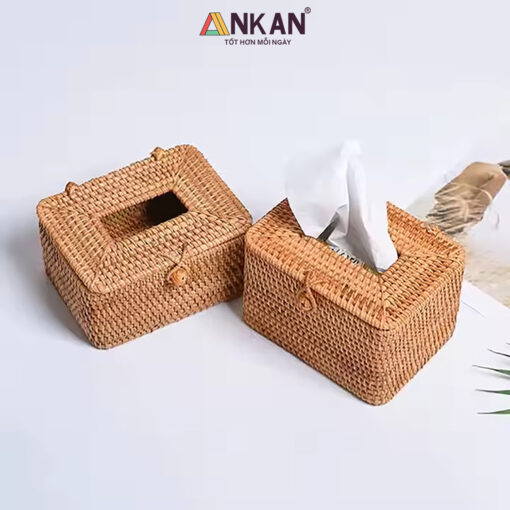 Hộp Đựng Khăn Giấy Mây Tre Đan Tự Nhiên 8 Tissue box 3 1 1