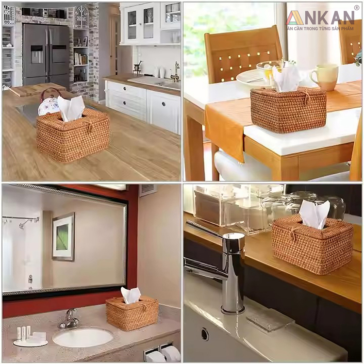 Hộp Đựng Khăn Giấy Mây Tre Đan Tự Nhiên 17 Tissue box 4 1