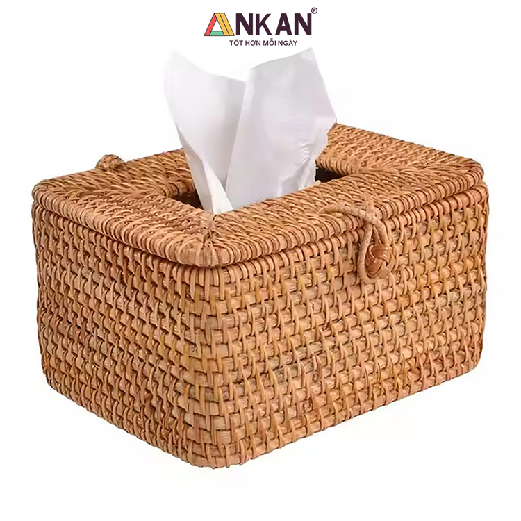 Hộp Đựng Khăn Giấy Mây Tre Đan Tự Nhiên 1 Hộp Đựng Khăn Giấy Mây Tre Đan Tự Nhiên
