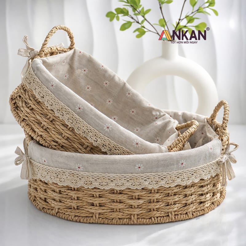 Giỏ Đựng Đồ Ăn Vặt Có Quai Hình Bầu Dục 3 Giỏ Đựng Đồ Ăn Vặt Có Quai Hình Bầu Dục - Ảnh 3
