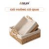 Giỏ Decor Hình Vuông Có Quai Xách Đan Tay Thủ Công 14 gio dung do 31