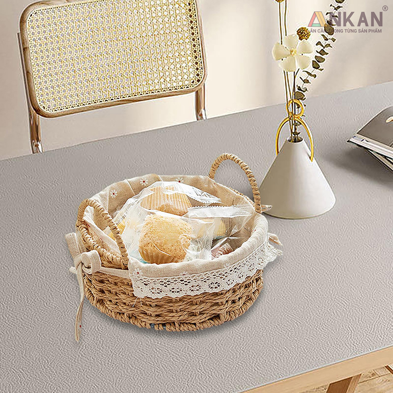 Giỏ Picnic Hình Tròn Có Quai Xách Đan Tay Thủ Công 14 Giỏ Picnic Hình Tròn Có Quai Xách