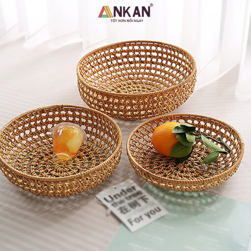 Rổ Mây Tre Đan Thưa Thủ Công Tinh Xảo - Ảnh 3