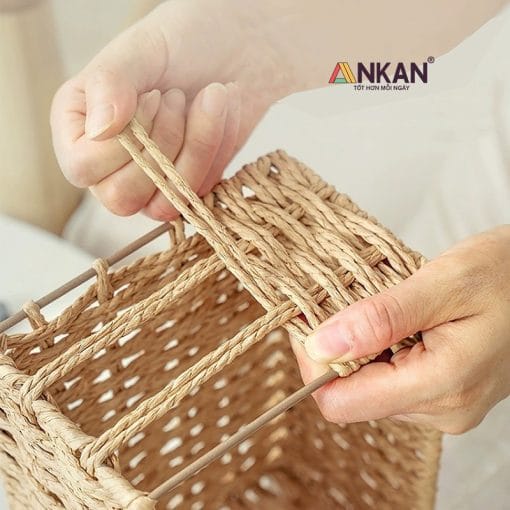 Giỏ Mây Đựng Đồ Có Nắp, Đựng Mỹ Phẩm - Ảnh 5