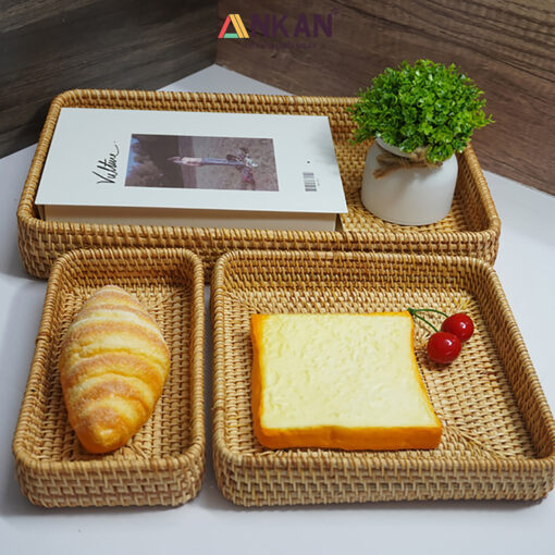 Bộ 3 Món Rổ Decor Mây Tre Tự Nhiên Thủ Công 8 khay may 3 mon 16