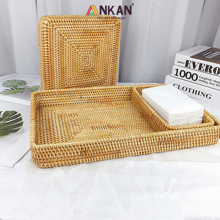 Bộ 3 Món Rổ Decor Mây Tre Tự Nhiên Thủ Công 18 khay may 3 mon 39