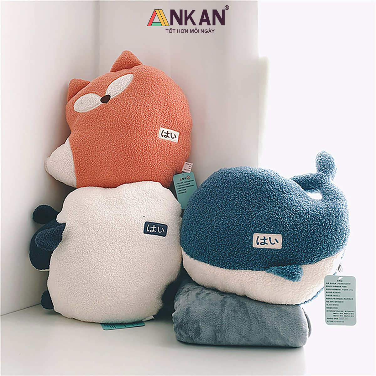 Bộ Chăn Gối Văn Phòng Phong Cách Nhật Bản 2 Bộ Chăn Gối Văn Phòng Phong Cách Nhật Bản - Ảnh 2