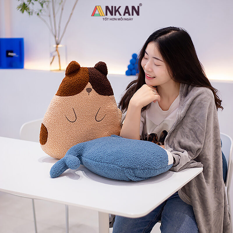 Bộ Chăn Gối Văn Phòng Phong Cách Nhật Bản 12 chan goi 5