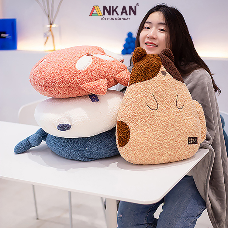 Bộ Chăn Gối Văn Phòng Phong Cách Nhật Bản 11 chan goi 6