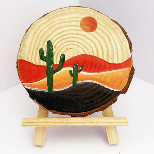 Alternative view of Tranh Gỗ Sa Mạc Hoàng Hôn Trang Trí Bàn Làm Việc