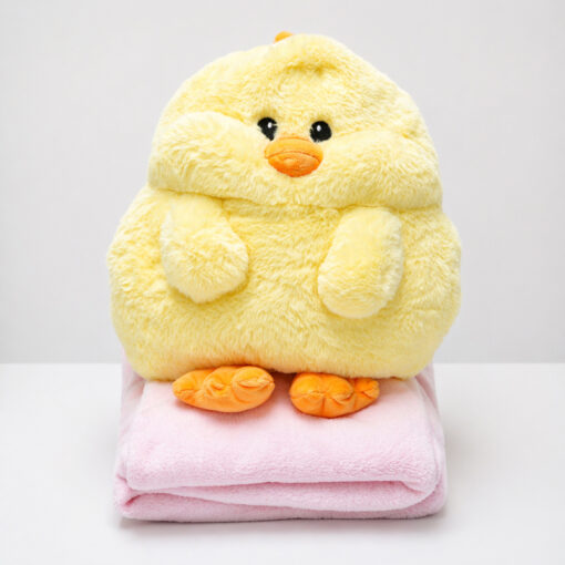 Gối Mền Thú Bông Gà Vàng Gối Ôm Siêu Mềm