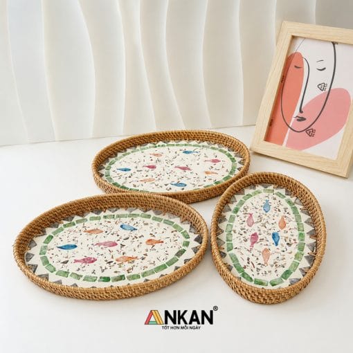 Khay Khảm Trai Đựng Bánh Kẹo