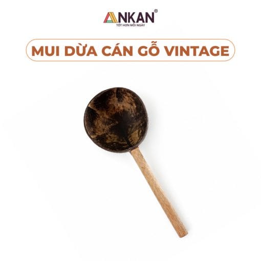 Mui Gáo Dừa Cán Gỗ Vá Múc Nước Handmade