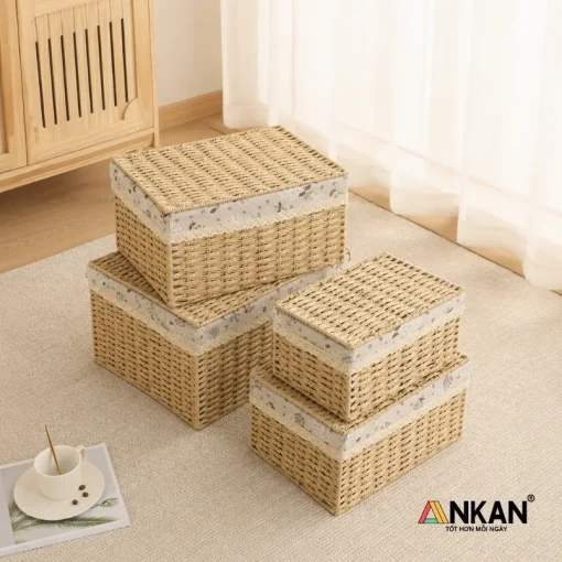Giỏ Đựng Đồ Dáng Cao Có Nắp - ảnh sản phẩm 7
