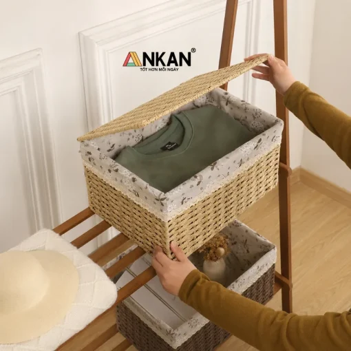 Giỏ Đựng Đồ Dáng Cao Có Nắp - ảnh sản phẩm 9