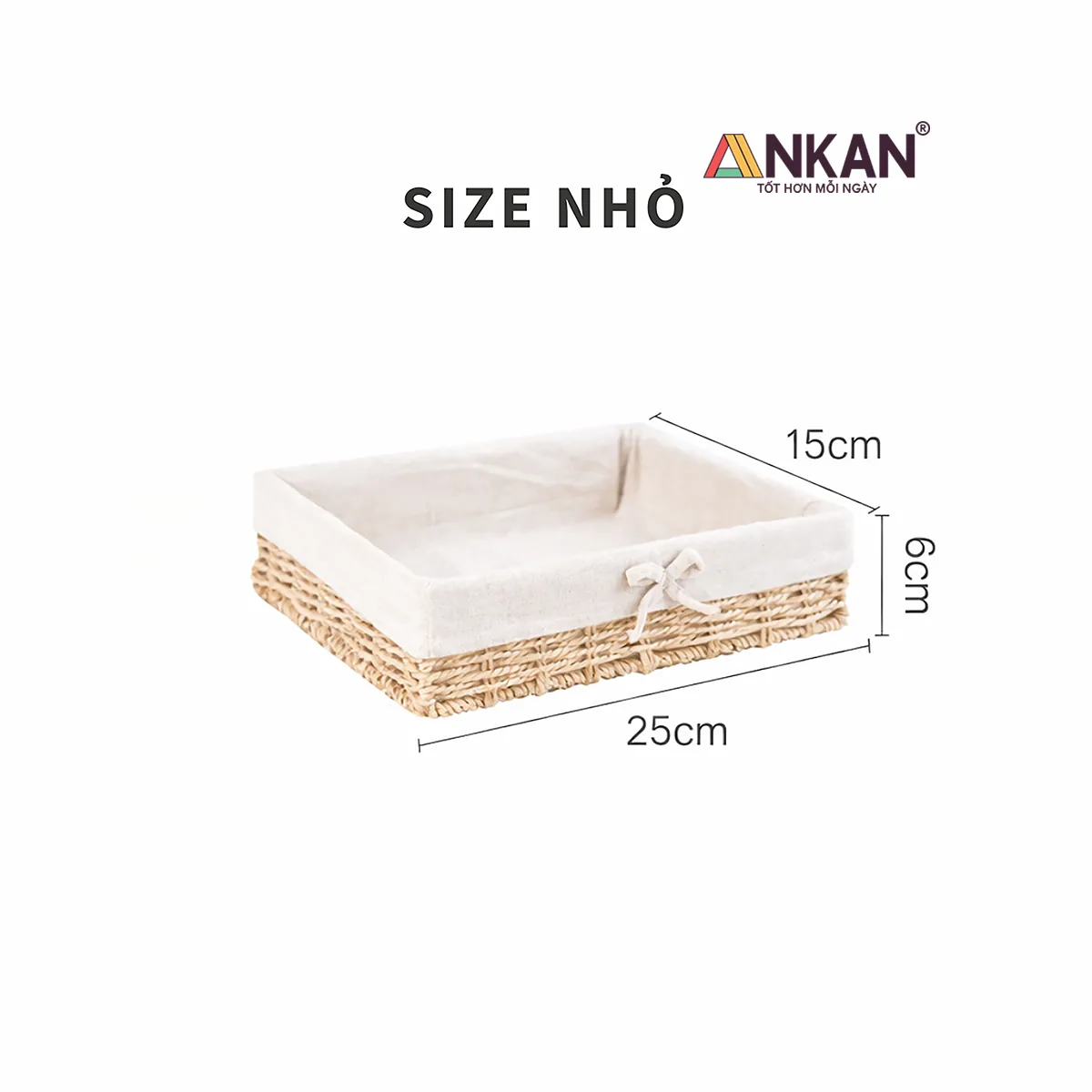 Giỏ Đựng Đồ Dáng Thấp ANKAN – Lót Vải Nơ, 4 Kích Thước 18 Ưu điểm Giỏ Đựng Đồ Dáng Thấp ANKAN – Lót Vải Nơ, 4 Kích Thước