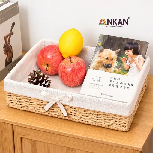 Giỏ Đựng Đồ Dáng Thấp ANKAN – Lót Vải Nơ, 4 Kích Thước 15 Giỏ Đựng Đồ Dáng Thấp - ảnh sản phẩm 7