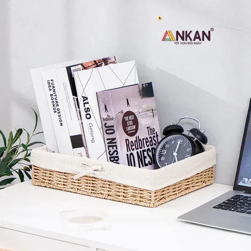 Giỏ Đựng Đồ Dáng Thấp ANKAN – Lót Vải Nơ, 4 Kích Thước 17 Giỏ Đựng Đồ Dáng Thấp - ảnh sản phẩm 9